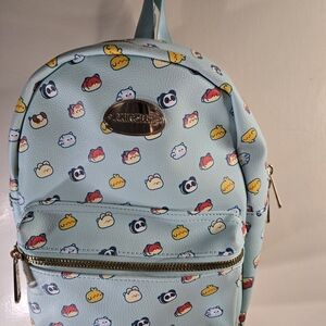 Cute Blue Kids Backpack with Animal Print